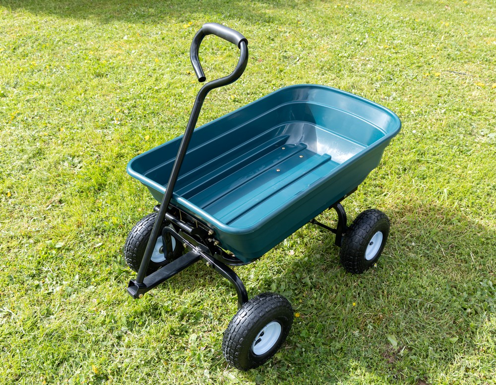 Green Yard GreenYard® Gartenwagen mit Kippfunktion, Volumen 65l,Tragkraft 200kg, Handwagen Bollerwagen