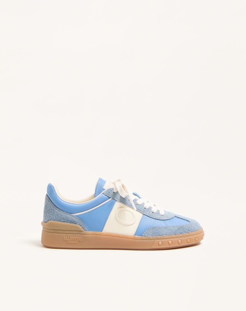 Baskets Upvillage couleur croûte avec bande en cuir de veau nappa