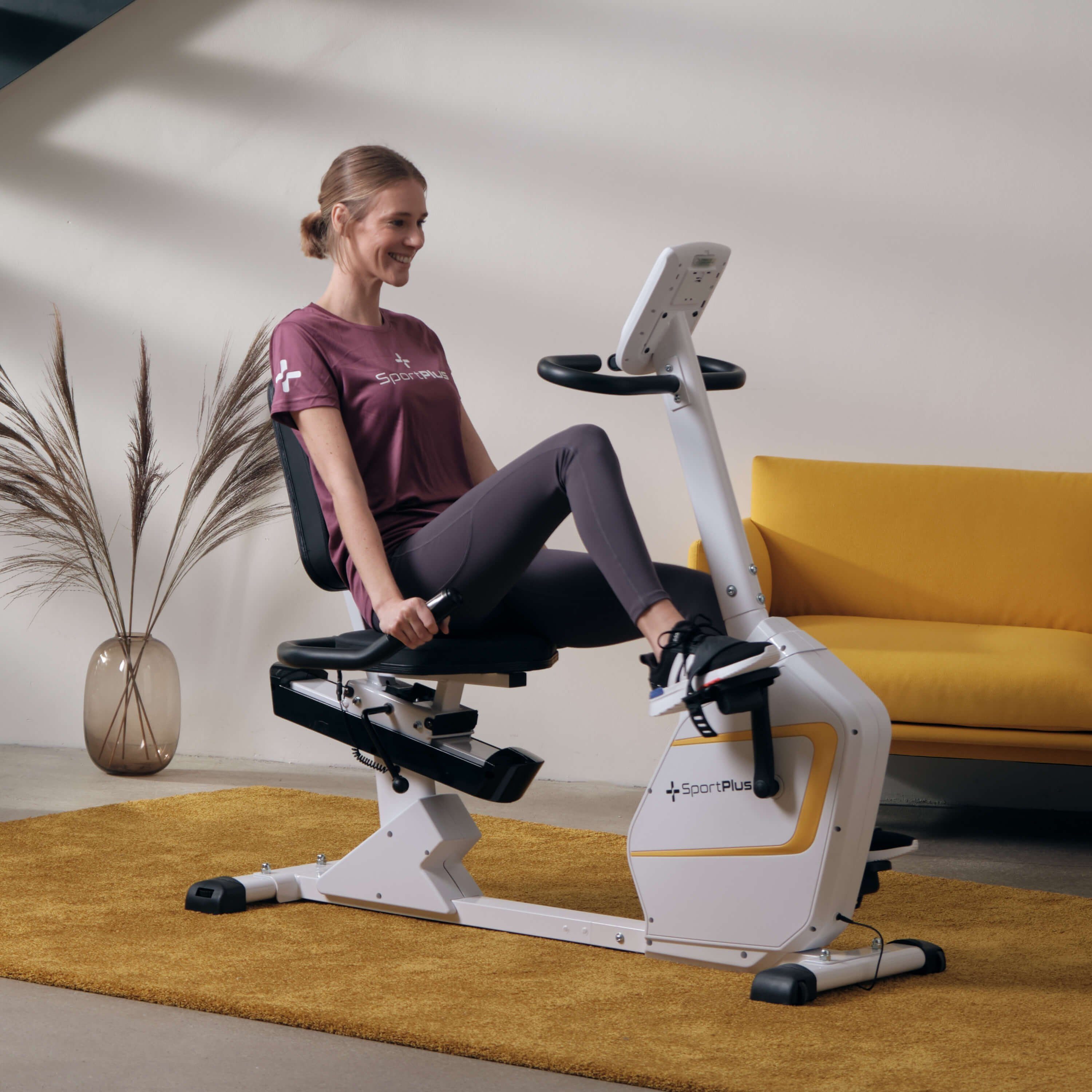 SportPlus Heimtrainer SP-RB-9900-W-iE, Sitzheimtrainer, App-Steuerung, SP-RB-9900-iE