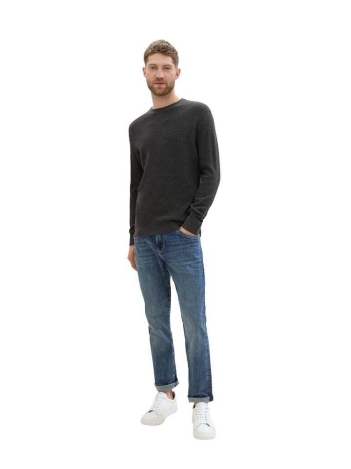 Tom Tailor Pullover in black grey melange günstig kaufen