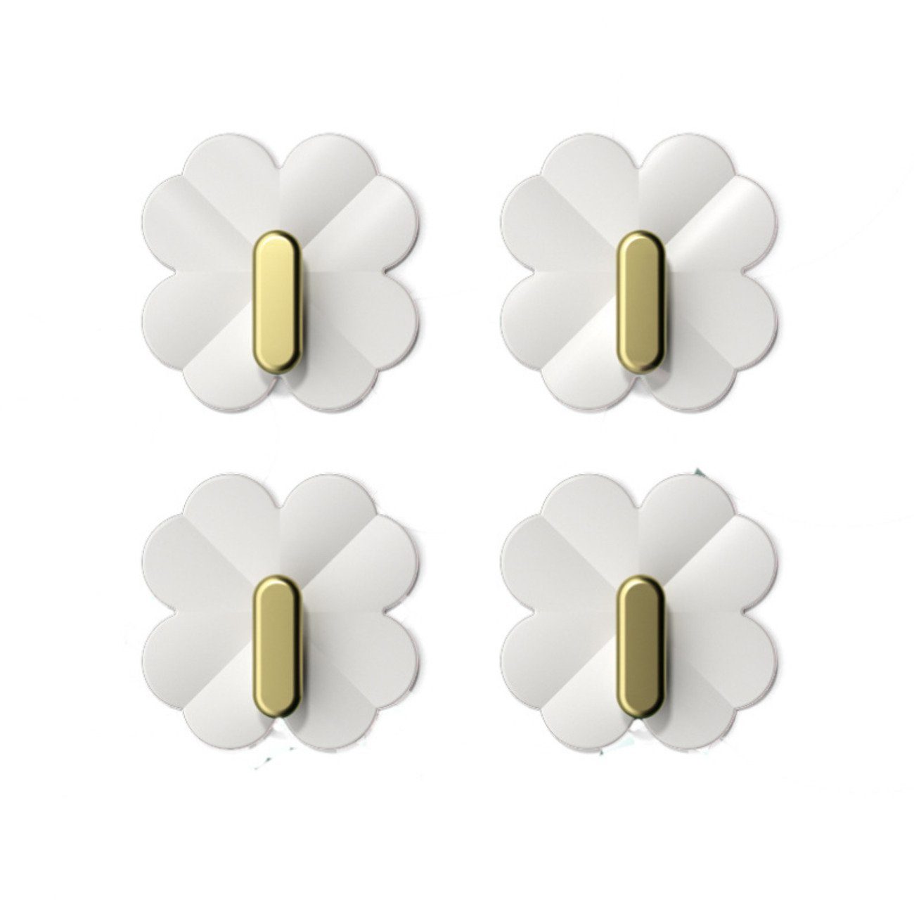Union Reisen Wandhaken 4 Stück No-Punch-Haken mit vierblättrigem Kleeblatt, (4-St)