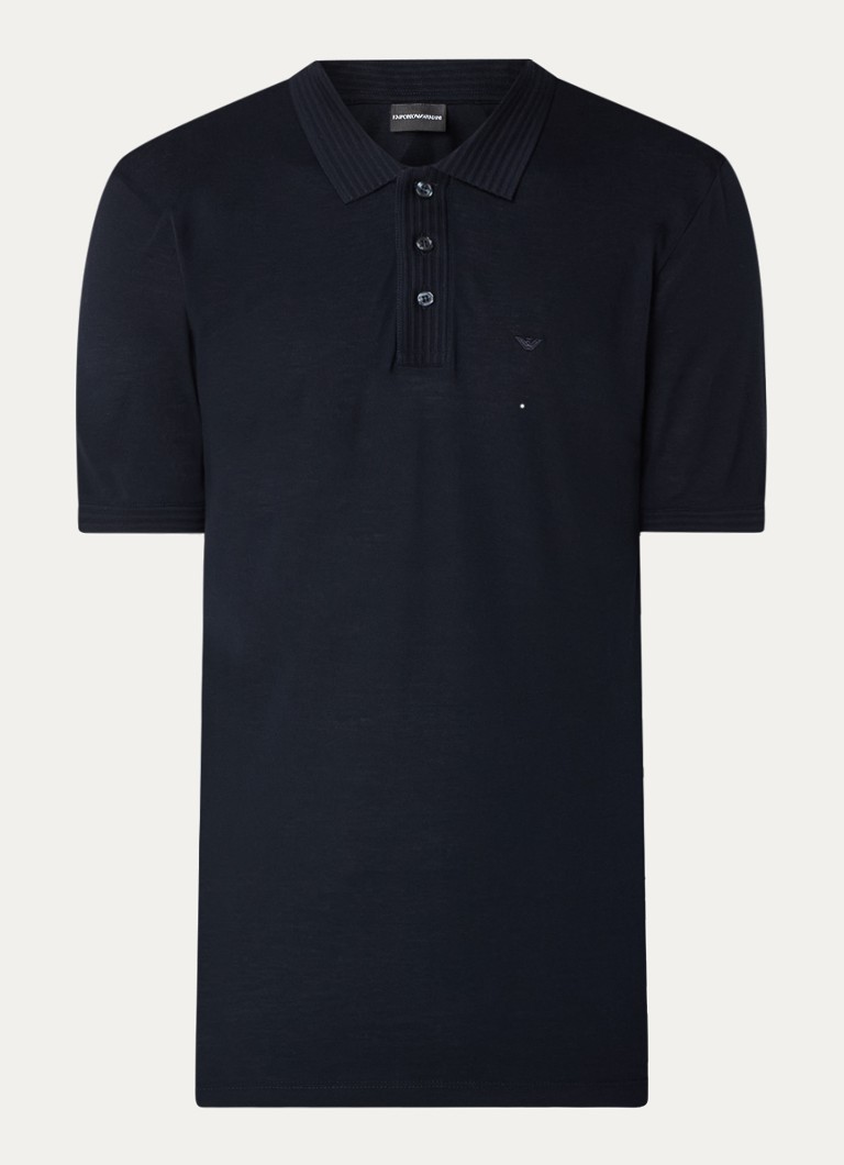 Emporio Armani polo majica regularnog kroja s vezom logotipa