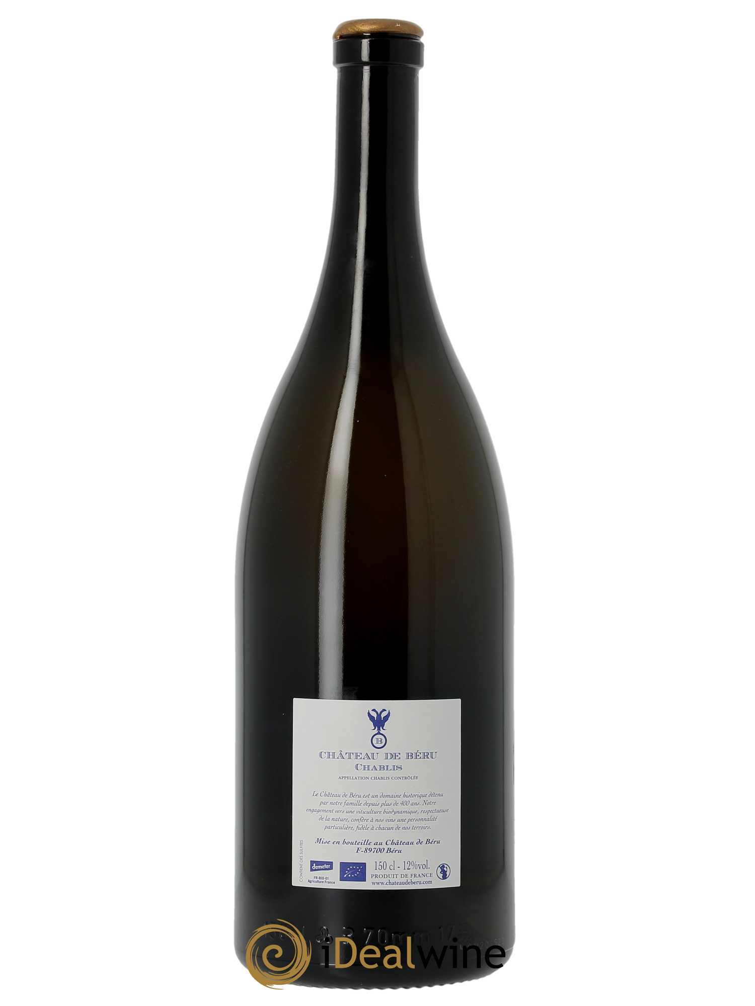 Chablis Montserre Château de Béru  2020 - Lot de 1 Magnum