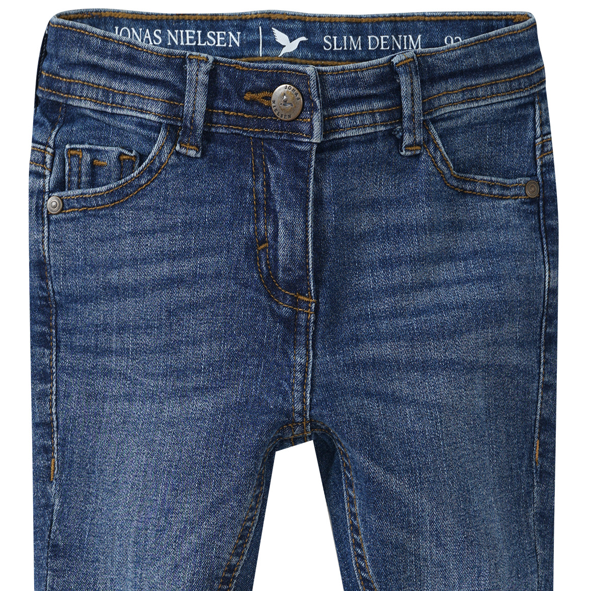 Mädchen Slim-Jeans mit verstellbarem Bund