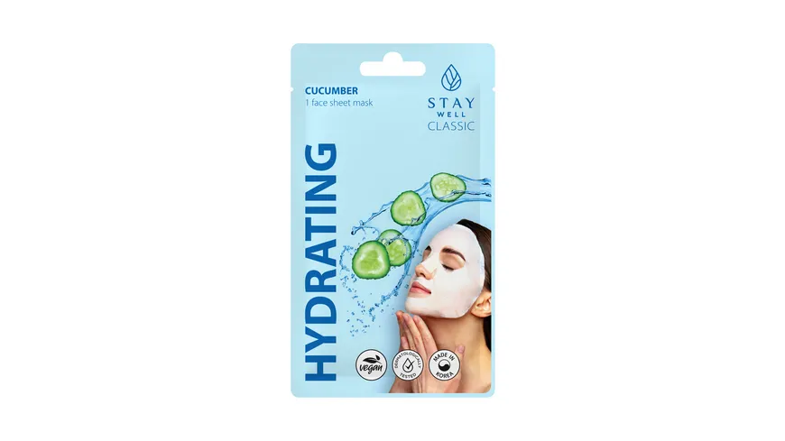 STAY WELL Classic sheet mask - CUCUMBER Hydrating 22 g