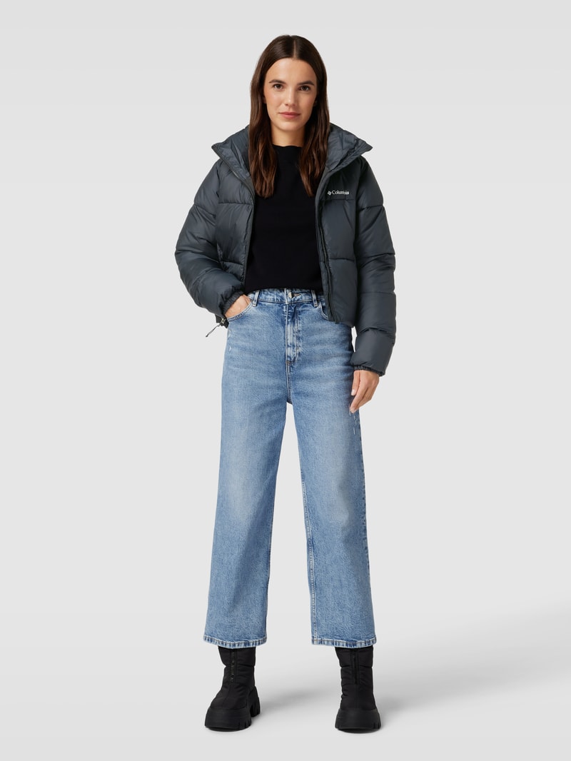 Cropped Steppjacke mit Stehkragen Modell 'PUFFECT CROPPED JACKET' in schwarz