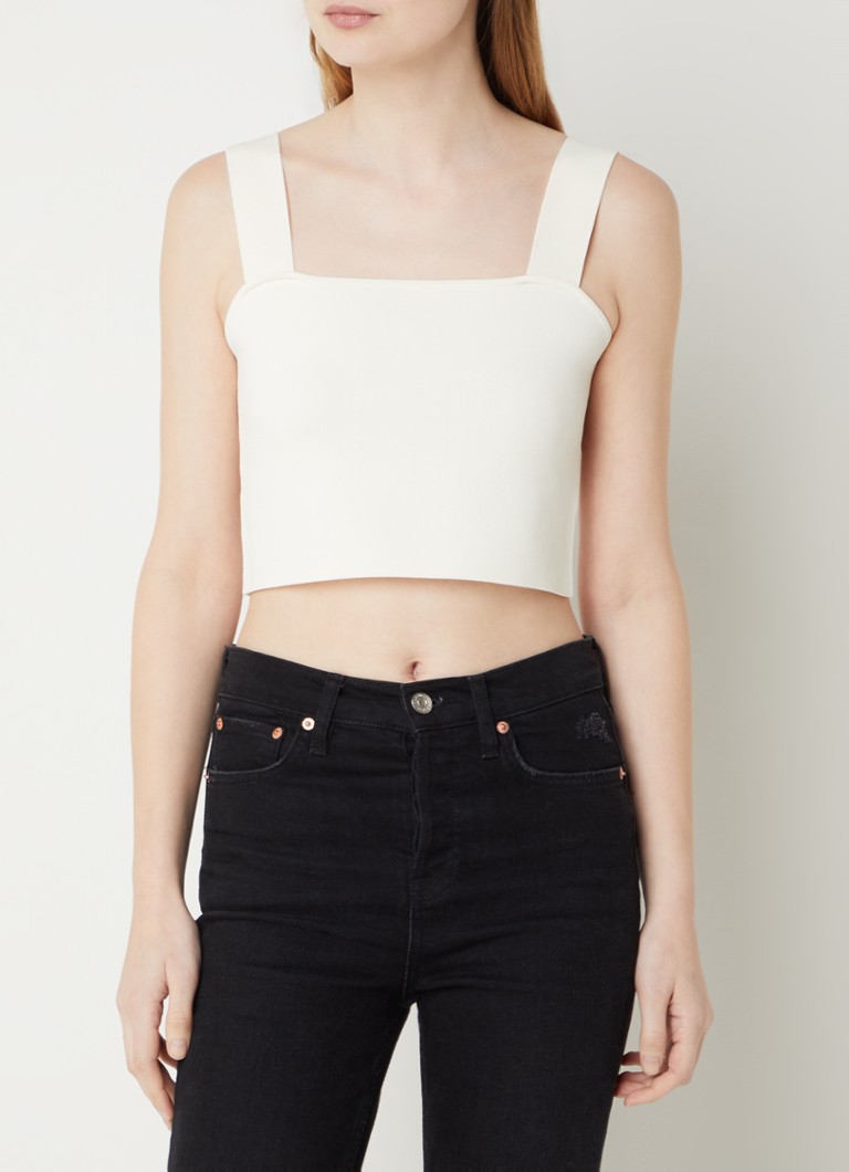 Maje Fine-knit crop top