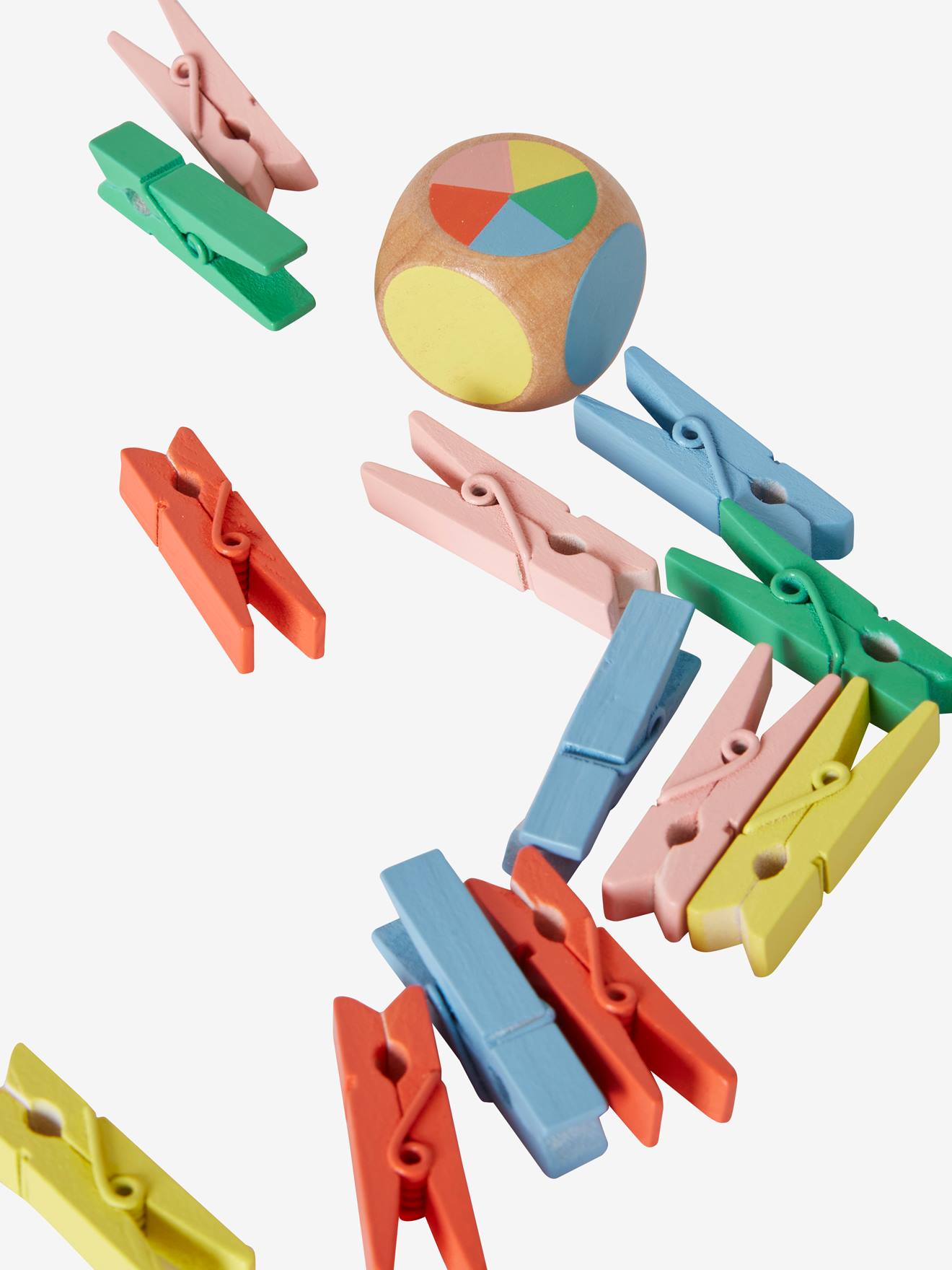 Jeu des pinces à linge en bois FSC® multicolore