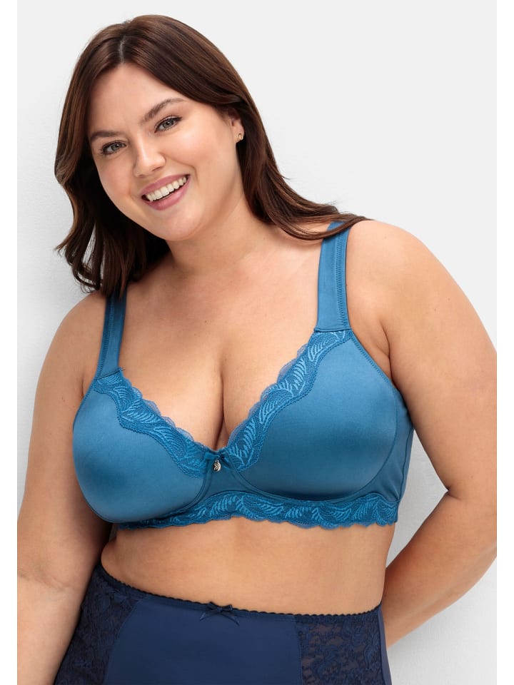 sheego Spitzen-BH in blau günstig kaufen