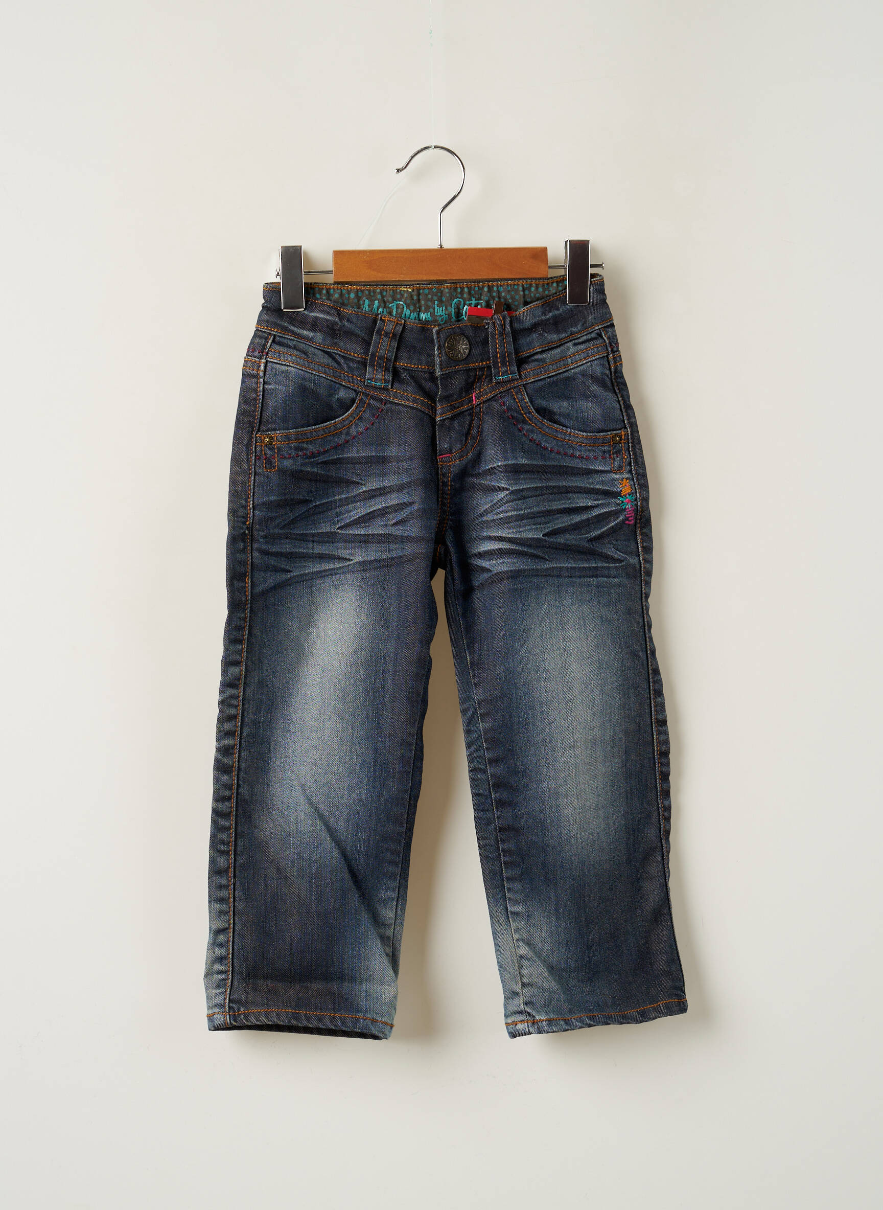 Catimini Jeans Boyfriend Fille couleur bleu