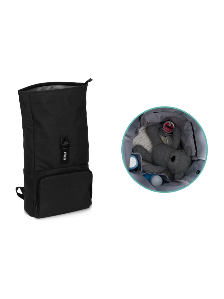 fillikid Wickelrucksack Dublin Exclusiv in Schwarz günstig kaufen onesize