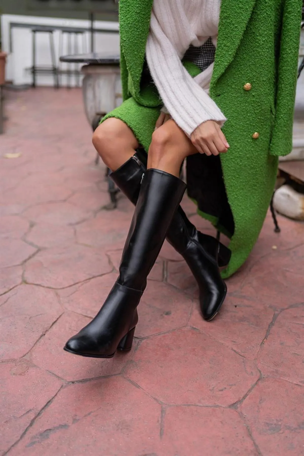 Madamra  Schwarze Damenstiefel