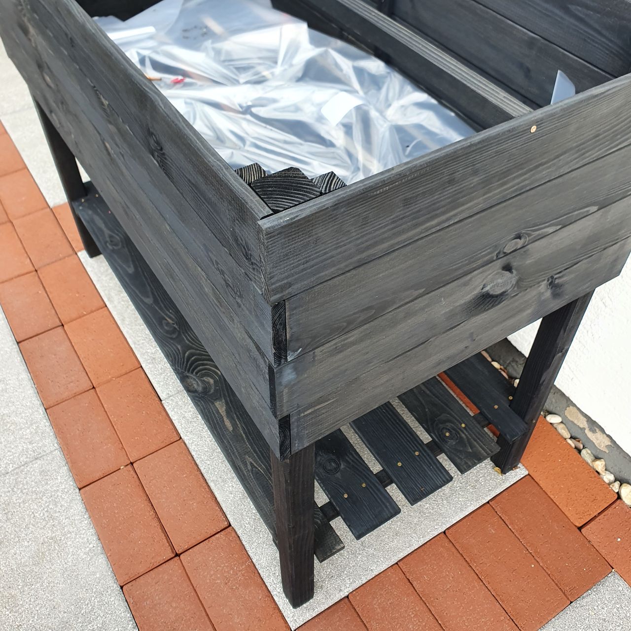 PROMEX Promadino Balkon-Kräuterbeet auf Beinen anthrazit