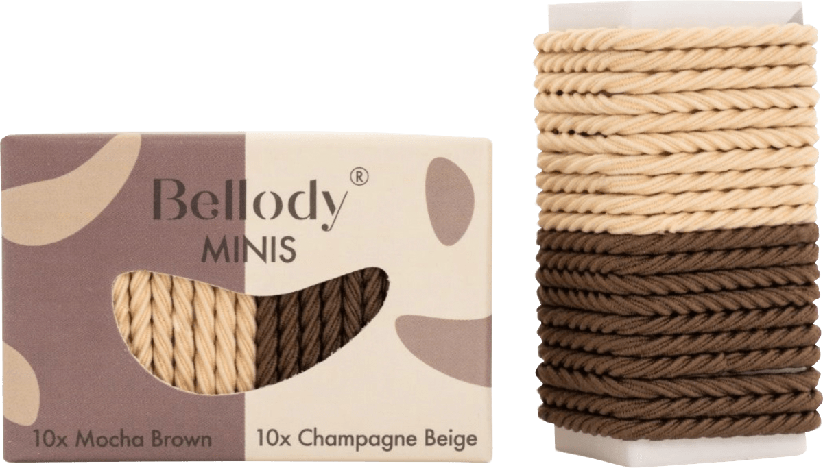 Haargummis Minis Braun & Beige, 20 St