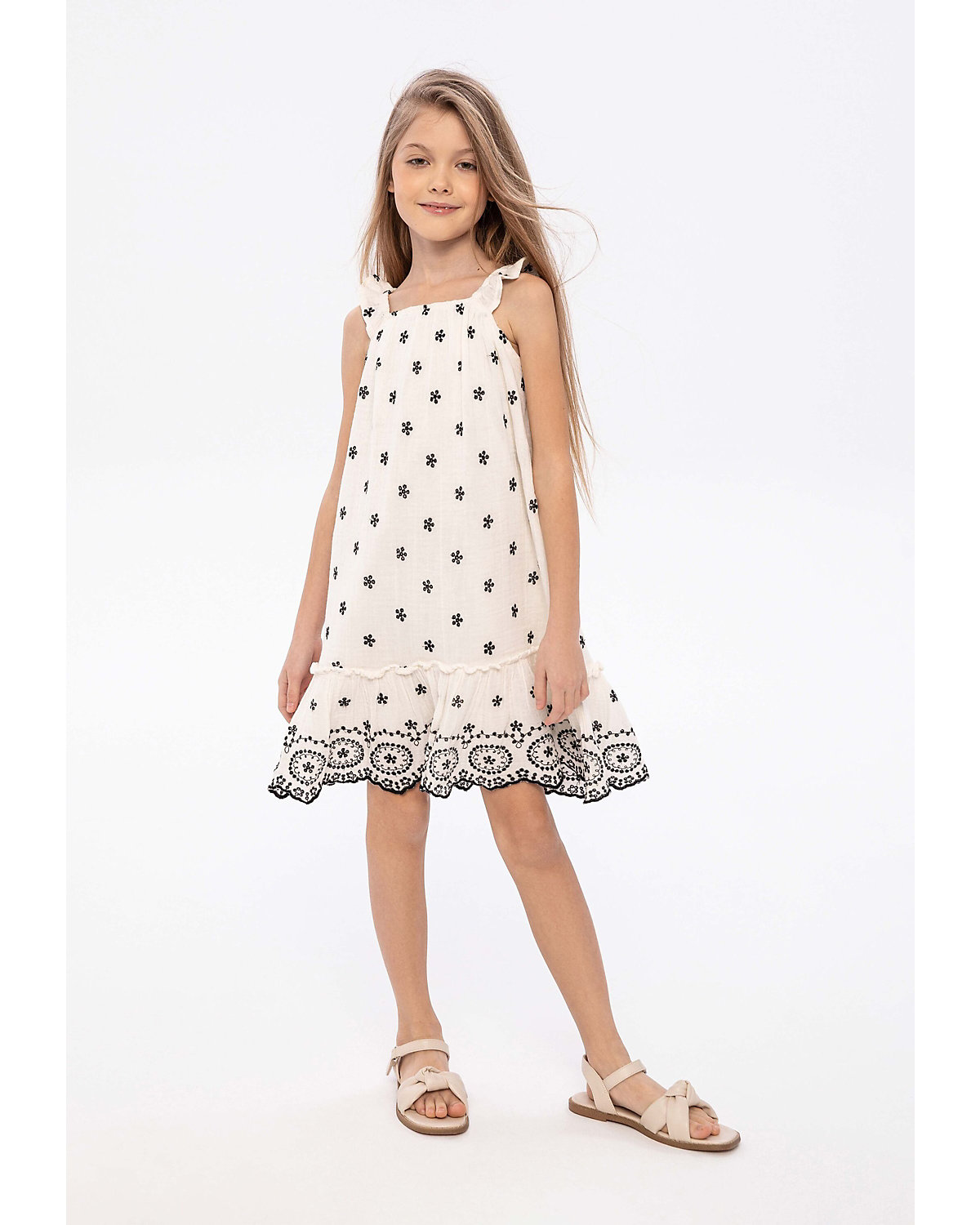 Kleid mit Stickerei für Mädchen (12m-8y) für Mädchen