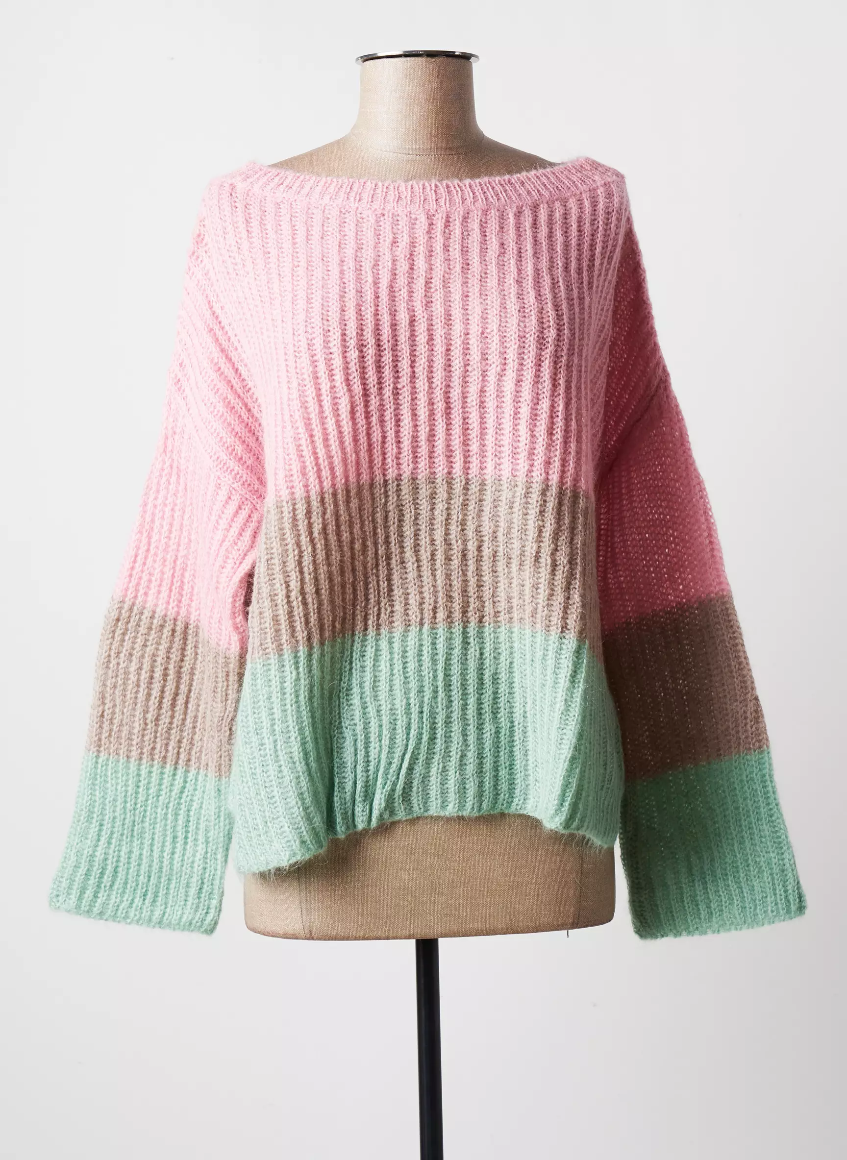 Blanc Boheme Pulls Femme couleur rose