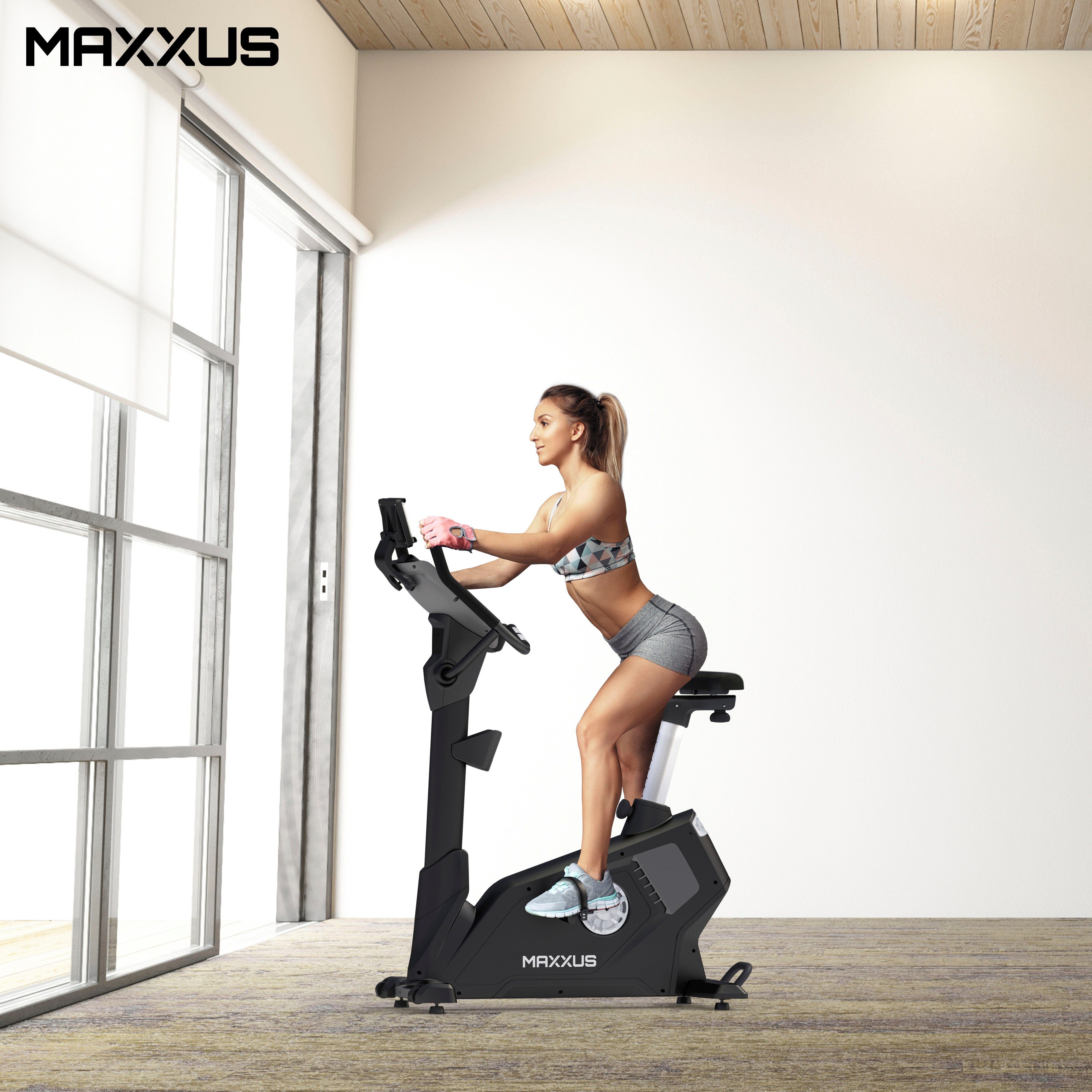 MAXXUS Ergometer Heimtrainer mit Tablethalter LED