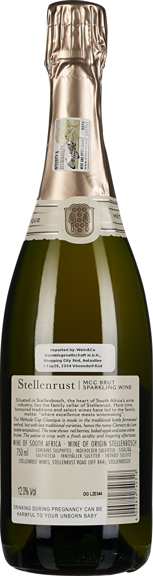Stellenrust MCC Brut Clement de Lure Stellenbosch