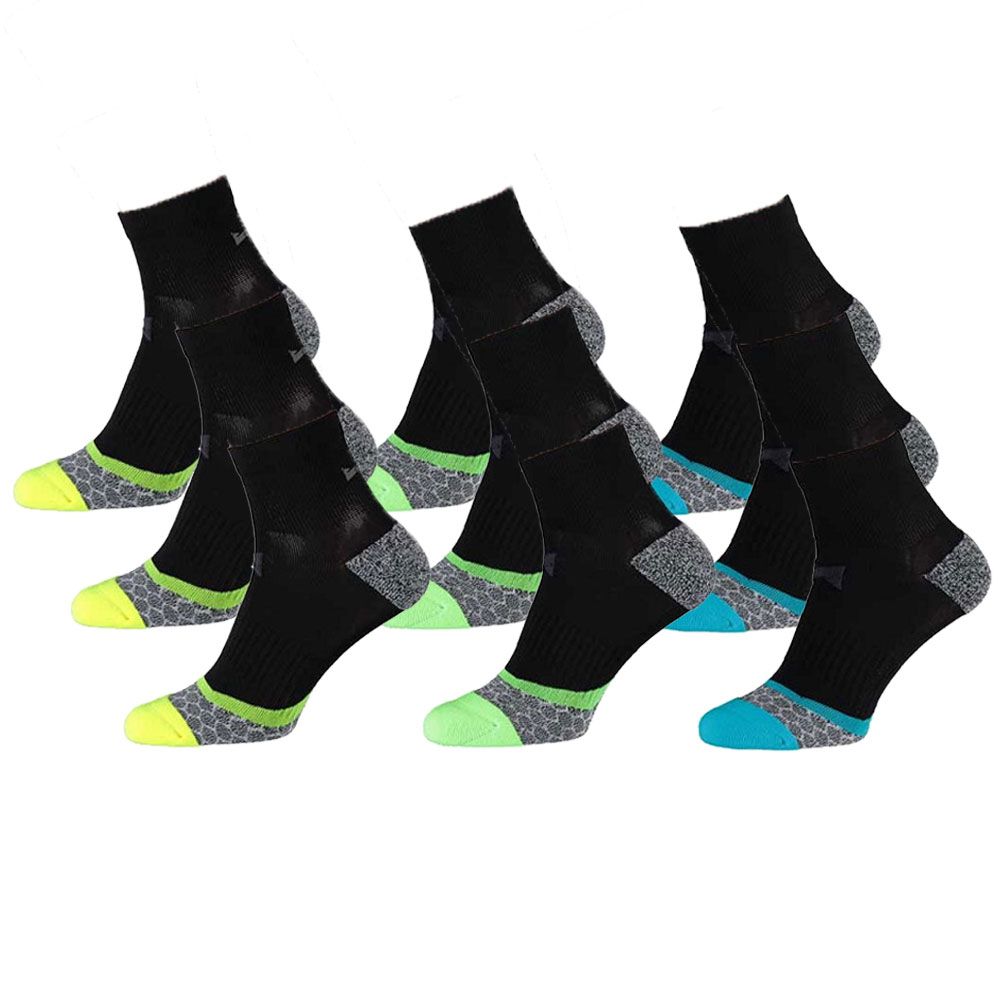 Xtreme 9 Paar Multi Black Laufsocken