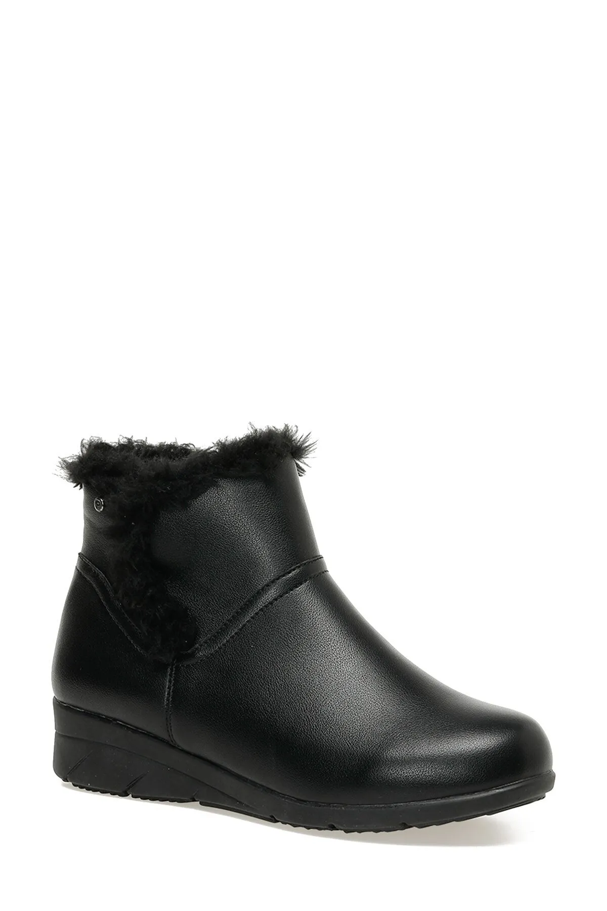 Polaris  163087.Z3PR Schwarze Damenstiefel mit Keilabsatz