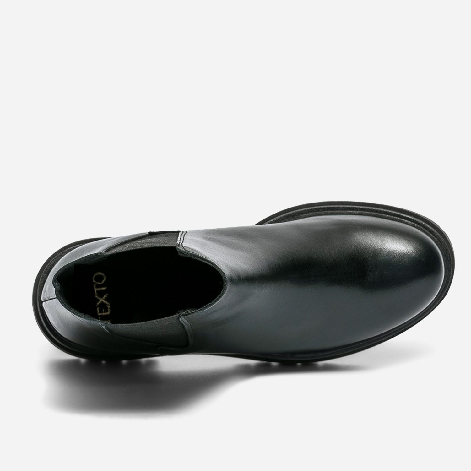 Chelsea boots TEXTO noir en cuir à semelle crantée
