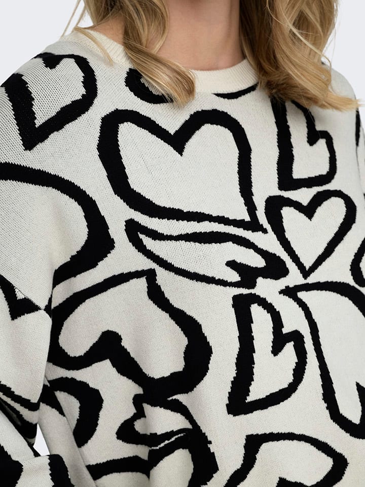 ONLY Pullover in Grau/ Schwarz günstig kaufen