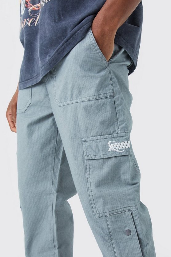 Cargo-Hose mit geradem Bein und Ripstop-Logo