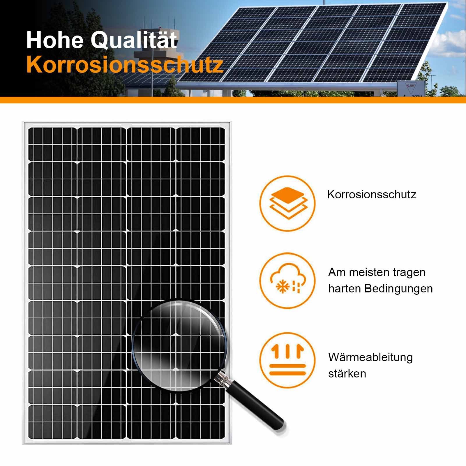GLIESE Solaranlage 150W 12V Mono Solarmodul für Wohnmobile Boot