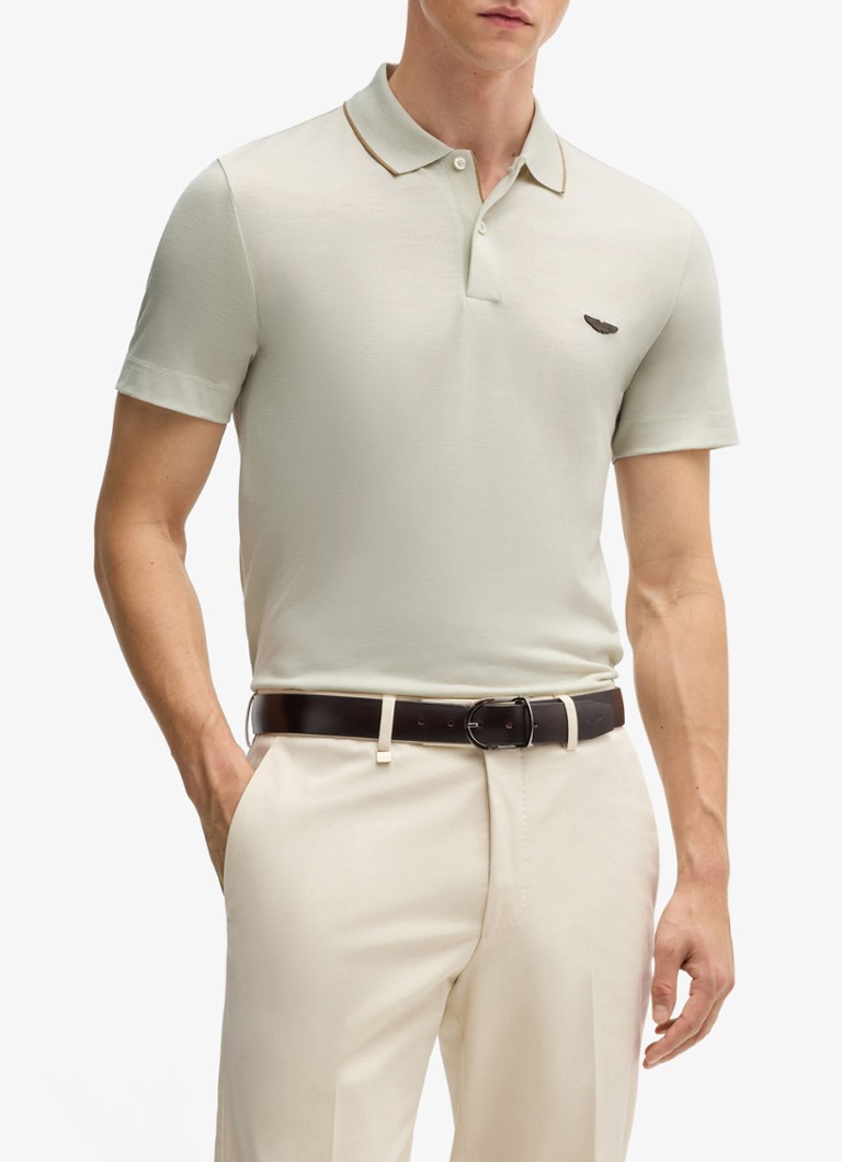 HUGO BOSS BOSS x ASTON MARTIN polo majica regularnog kroja od djevičanske vune