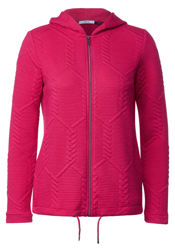 CECIL Struktur Kapuzen Sweatjacke