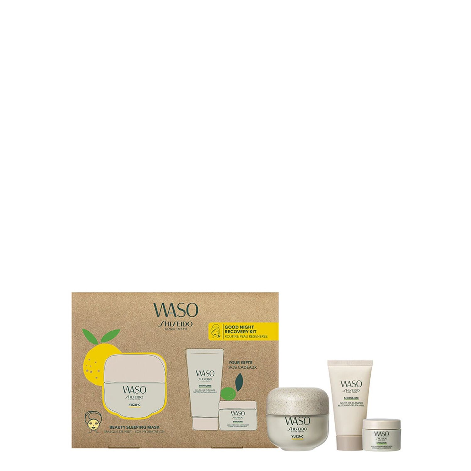 Shiseido Waso Coffret Masque de Nuit Yuzu-C 50ml+ 2 Produits