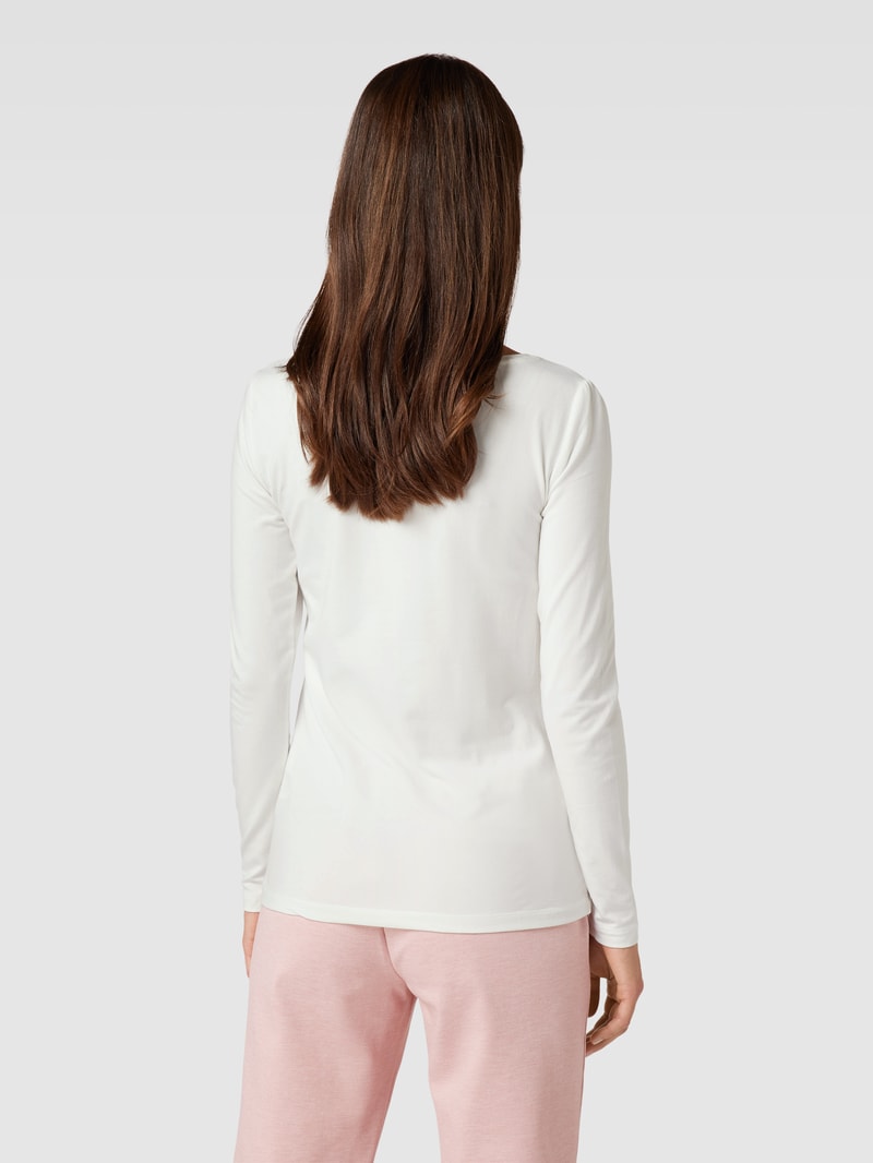 Longsleeve mit U-Boot-Ausschnitt in offwhite
