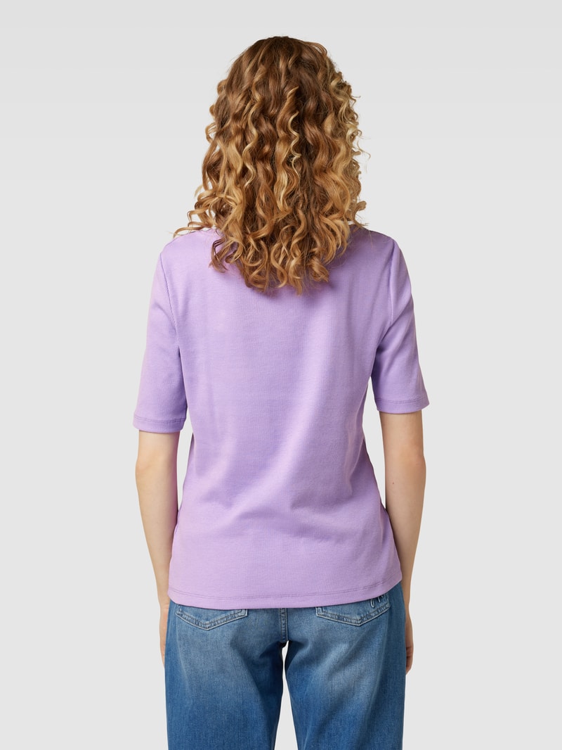 T-Shirt mit Rundhalsausschnitt Modell 'Mila' in violett
