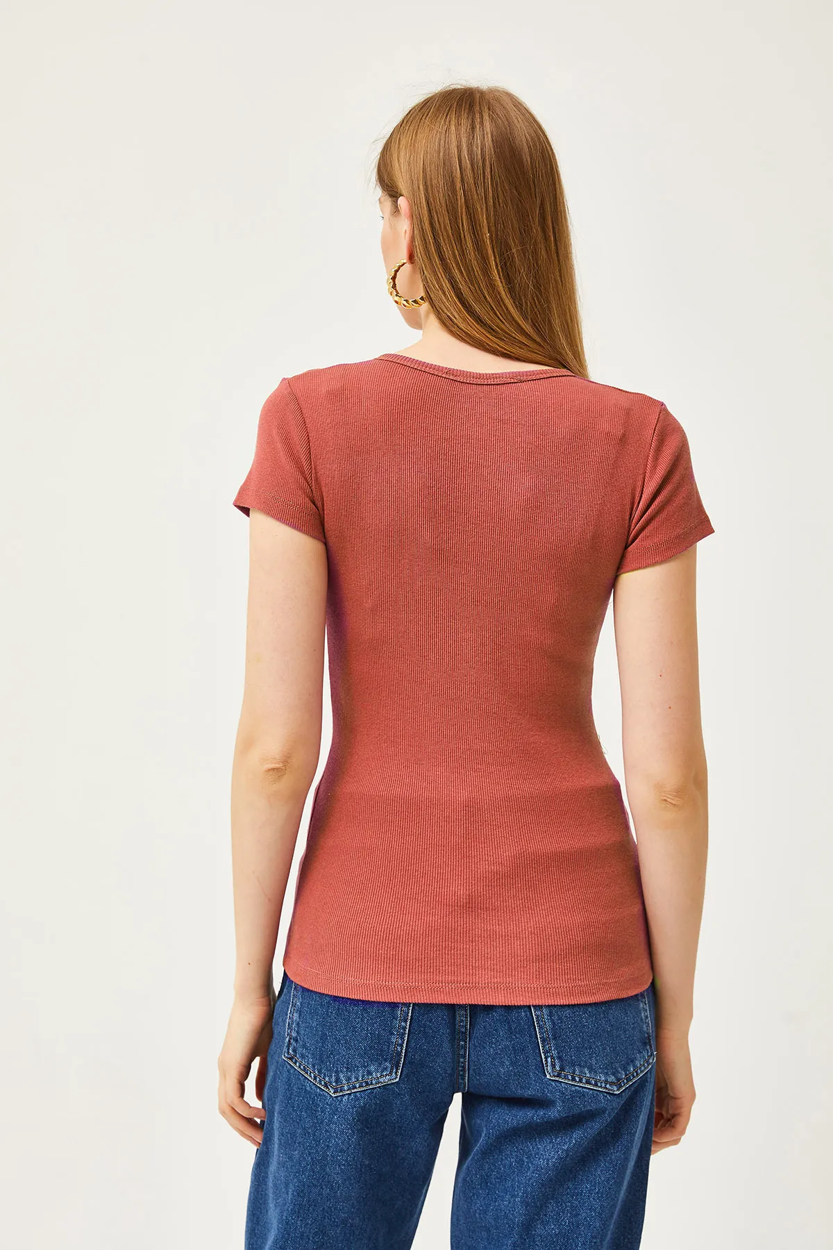 Olalook  Damen-Camisole-Bluse „Dried Rose“ mit Druckknöpfen BLZ-19000171