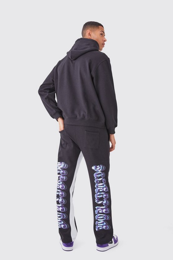 Oversize Trainingsanzug mit Chrom Print