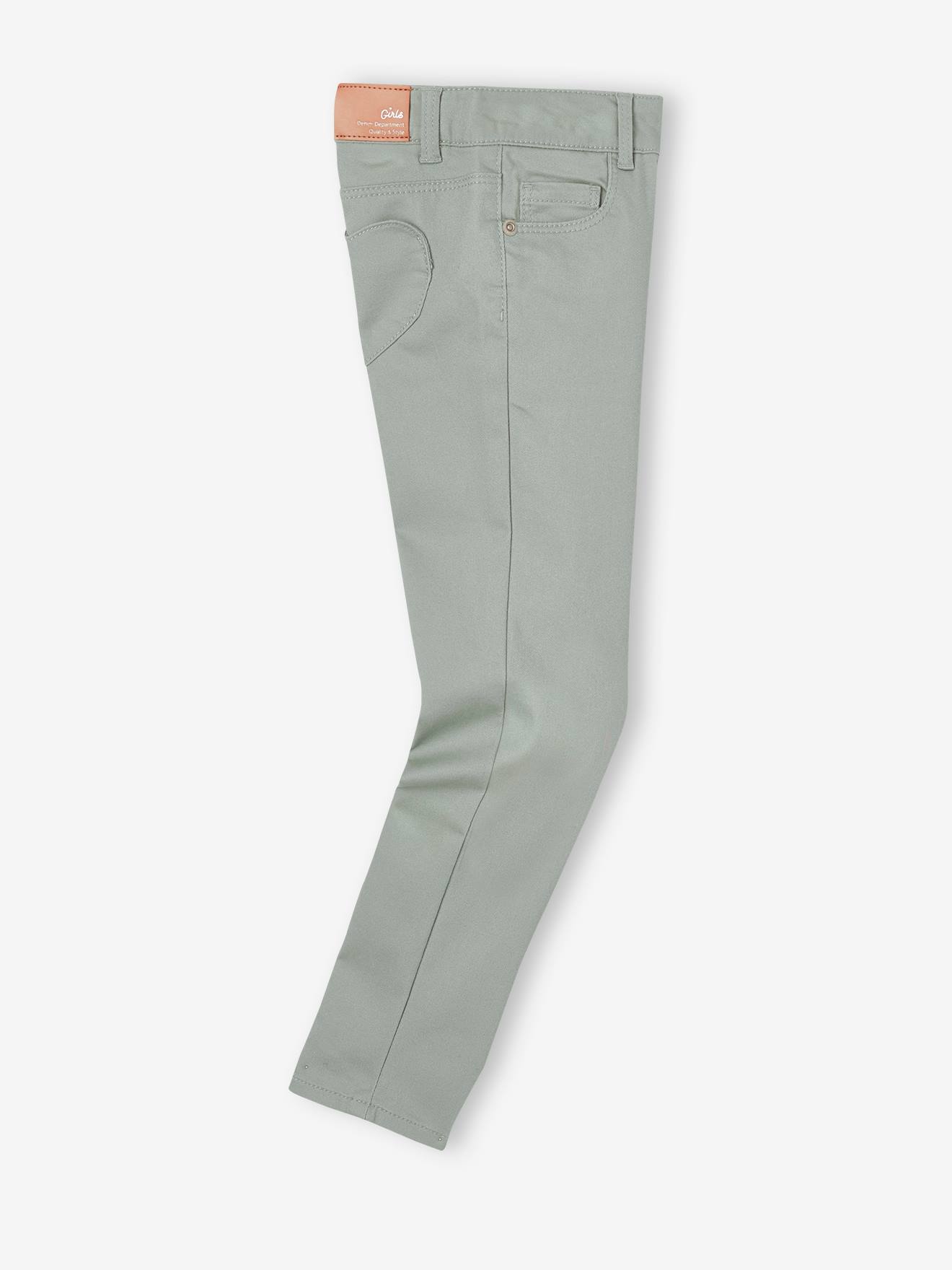 Pantalon slim indestructible fille poches coeurs au dos blush