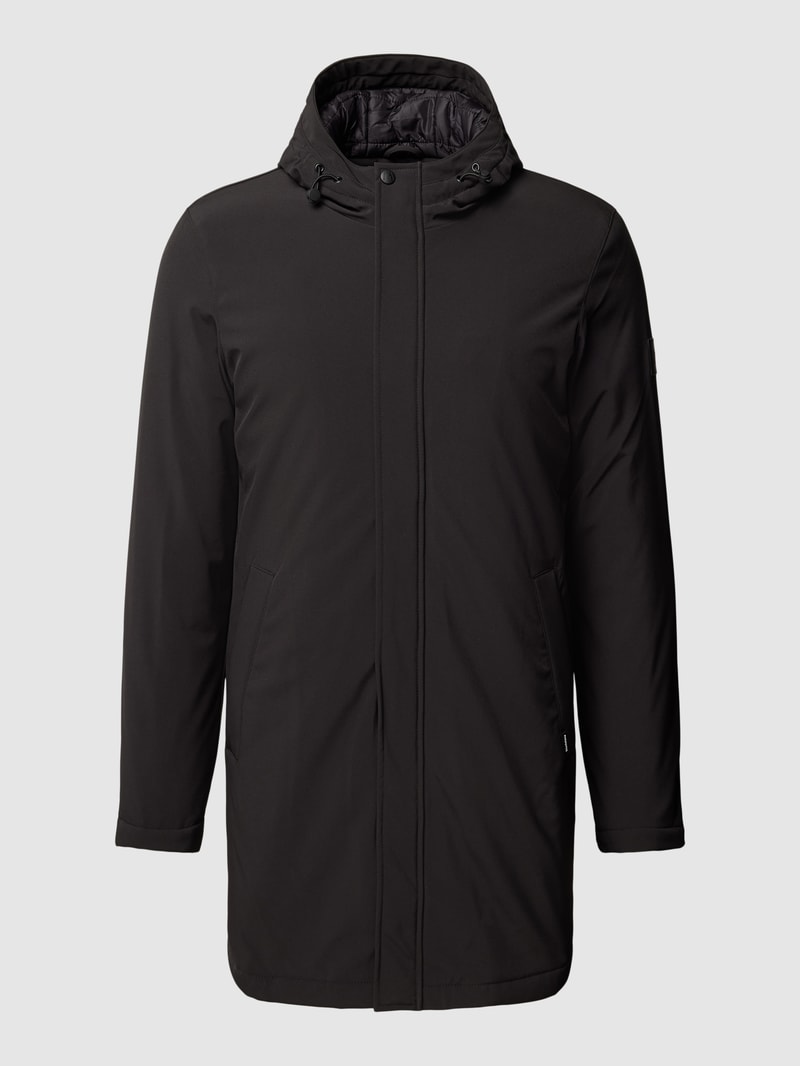 Jacke mit Stehkragen Modell 'Madeston' in schwarz