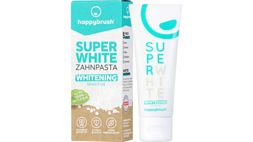 happybrush Zahncreme Super White & Protect 75 ml