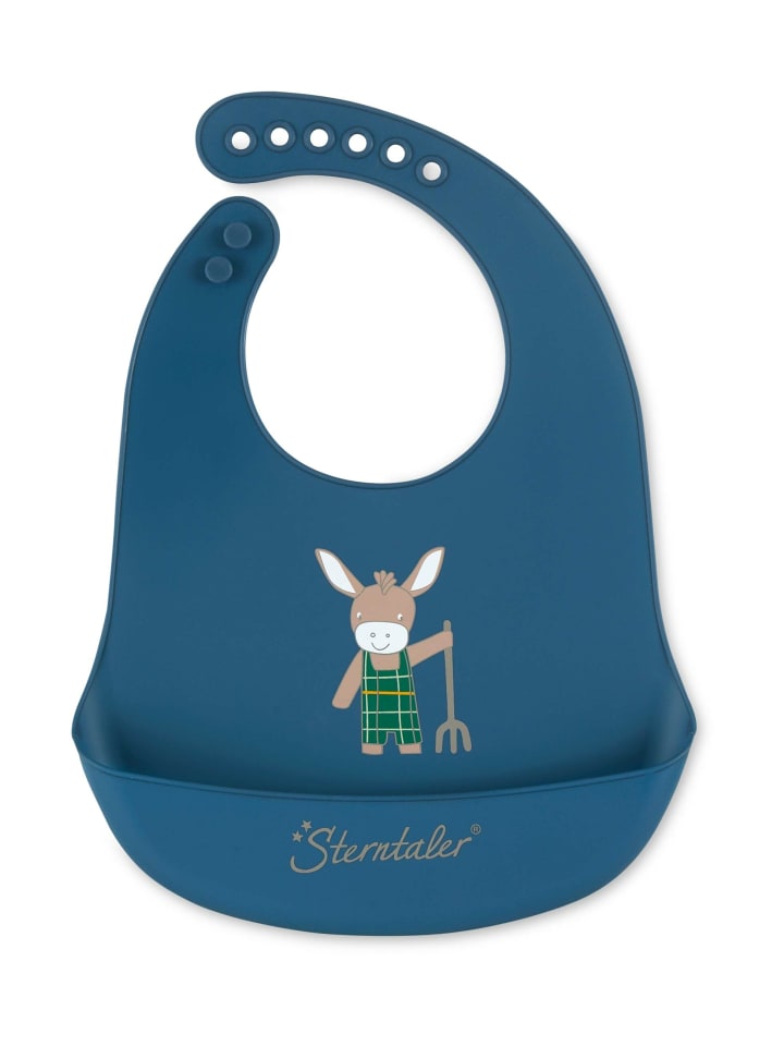 Sterntaler Silikon Lätzchen ESEL Emmilius in mittelblau günstig kaufen onesize
