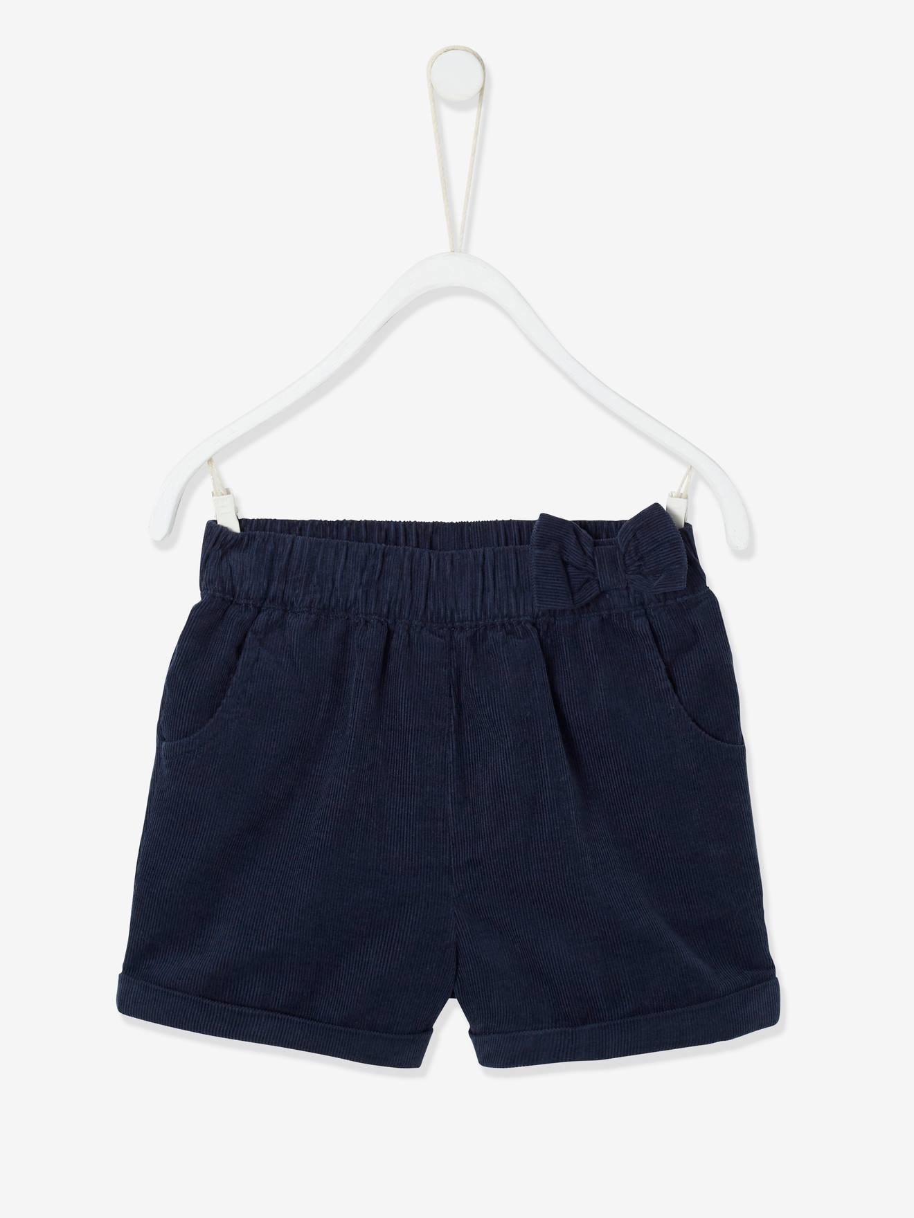 Vertbaudet Mädchen Baby Shorts, gefüttert - dunkelblau