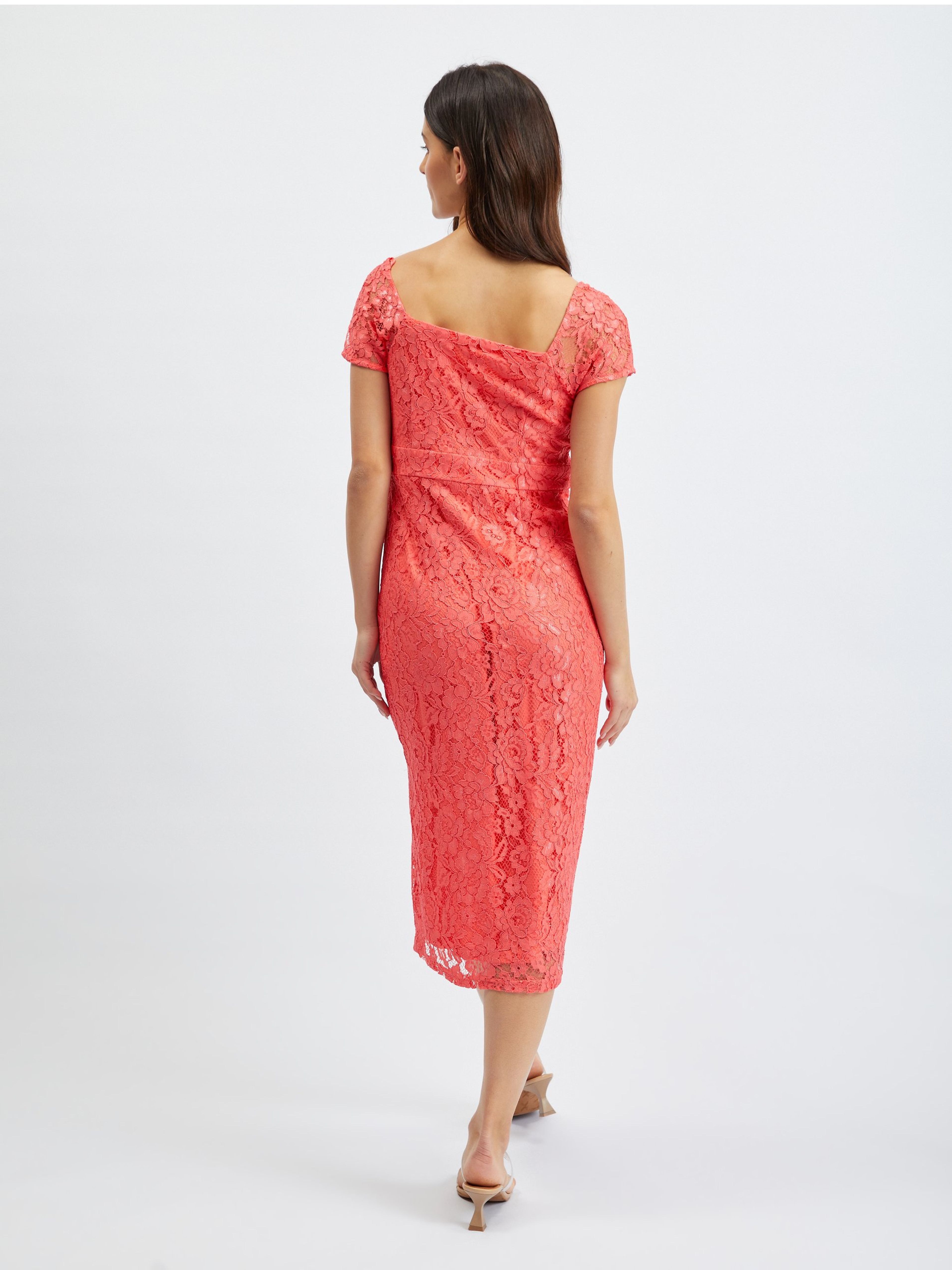 Rosa Damen-Spitzenkleid ORSAY