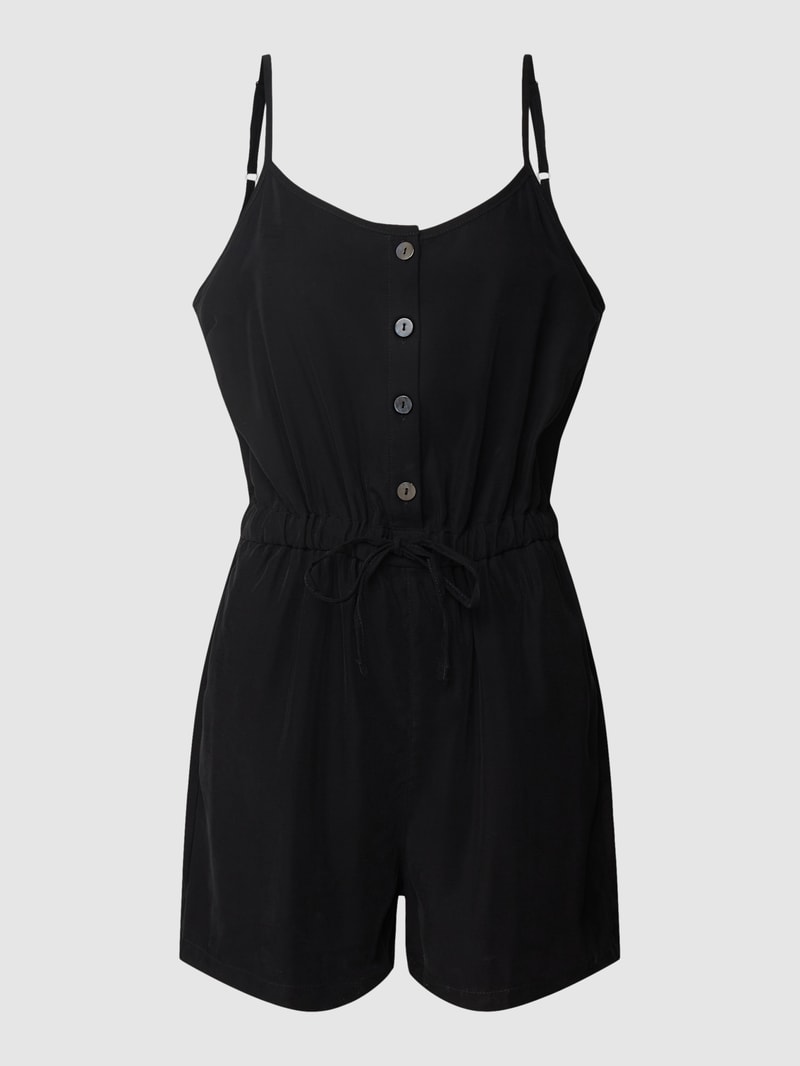 Playsuit mit Bindegürtel Modell 'MAGO' in schwarz