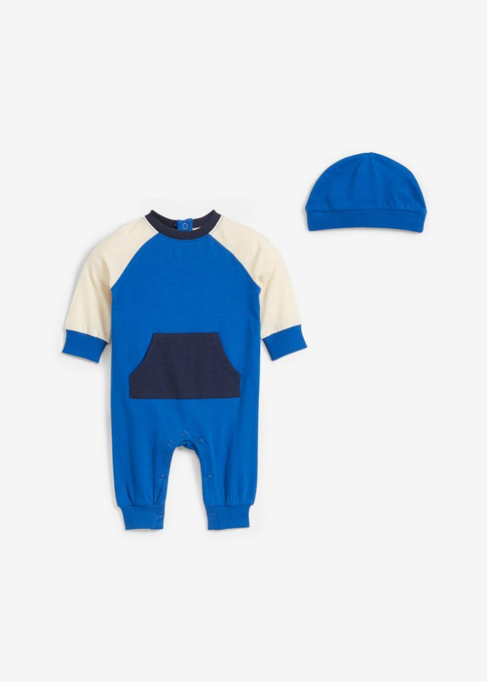 Baby Overall + Mütze aus Bio-Baumwolle (2-tlg.Set)