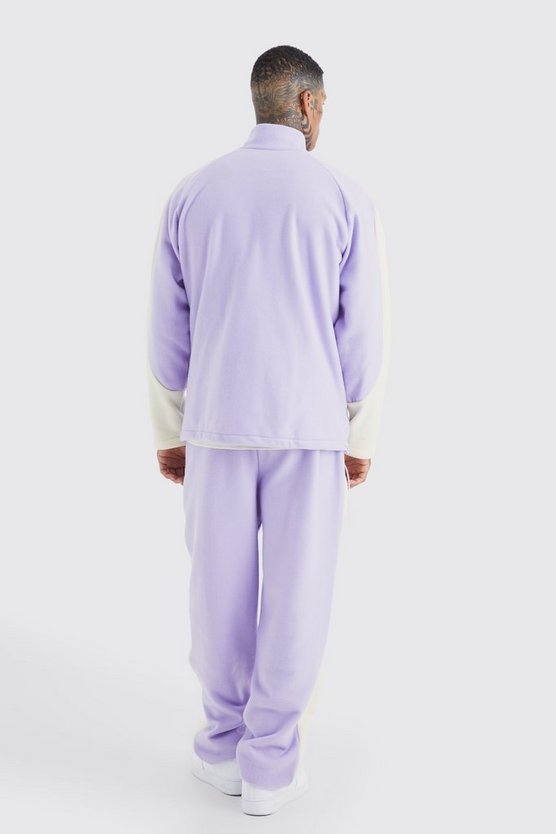 Oversize Colorblock Trainingsoberteil aus Polar Fleece