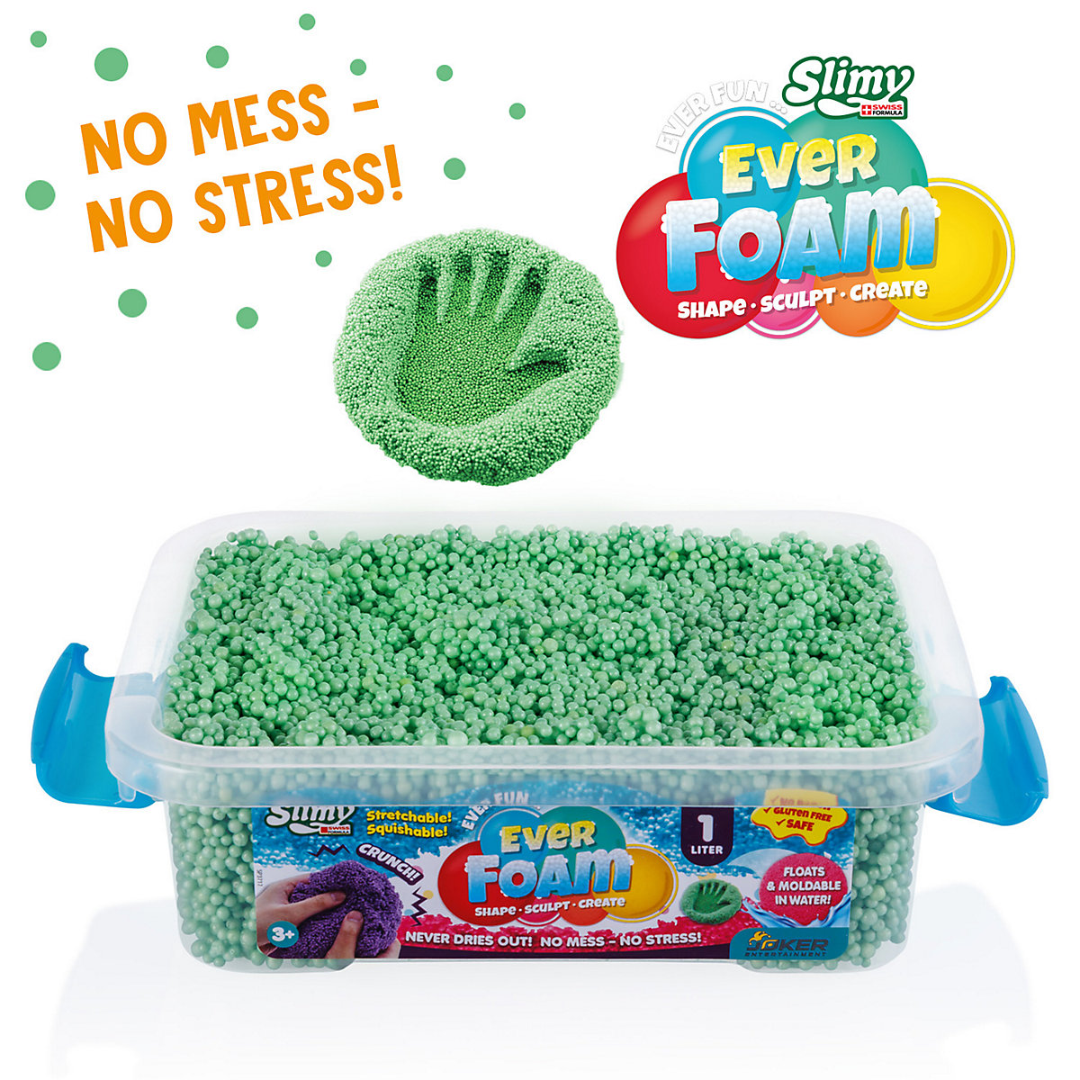 SLIMY Ever Foam - 1 Liter ultimativ sensorische original Slimy Wolkenschleim Spielmasse, die niemals trocknet!