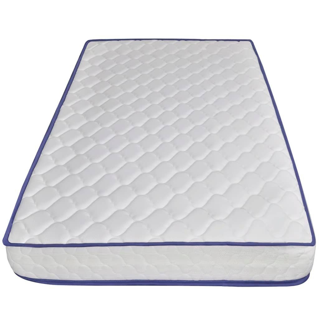 vidaXL Bett Bett mit Memory-Schaum-Matratze Grau Kunstleder 140x200cm