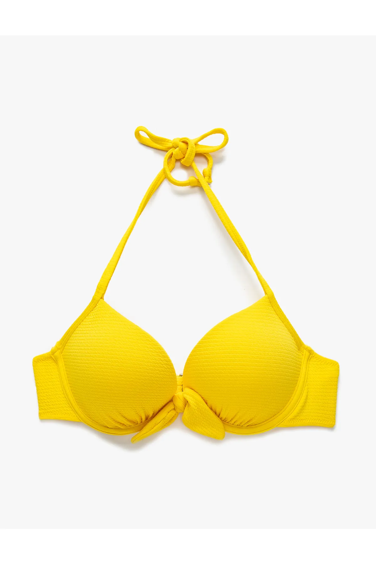 Koton  Push-Up-Bikinioberteil mit strukturiertem Neckholder-Schleifendetail