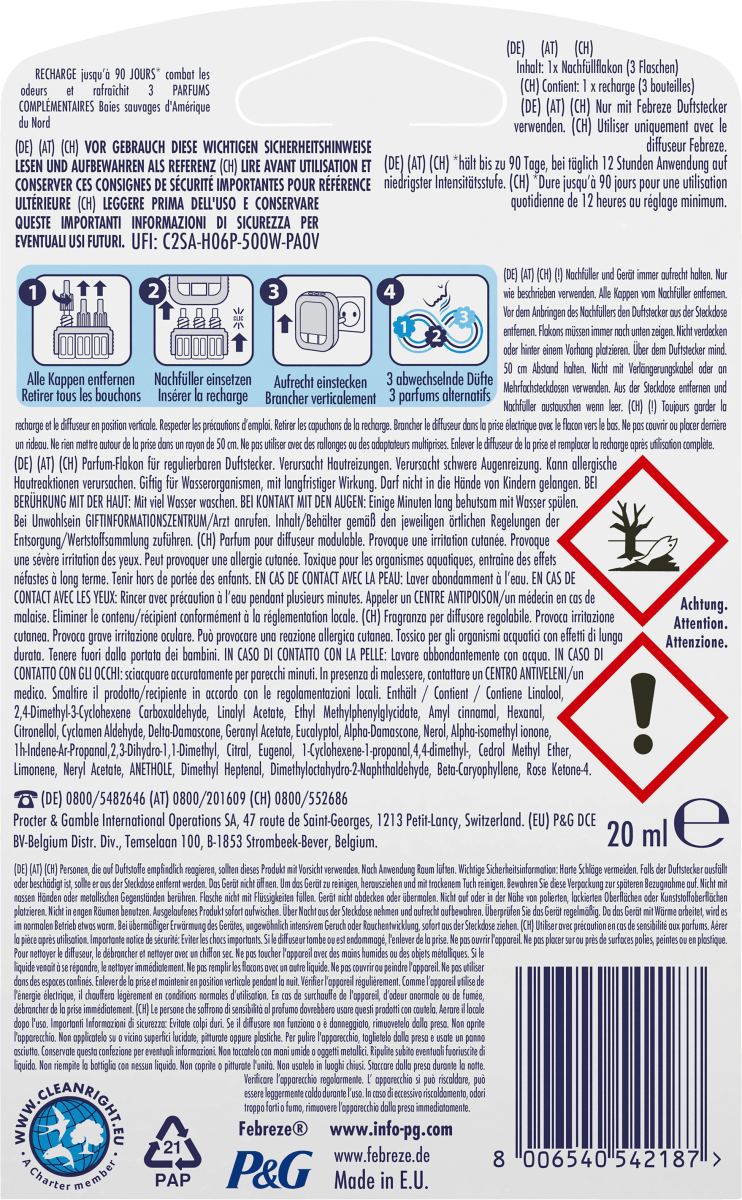 Lufterfrischer Duftstecker Nordamerika Wildbeere Nachfüllpack, 20 ml