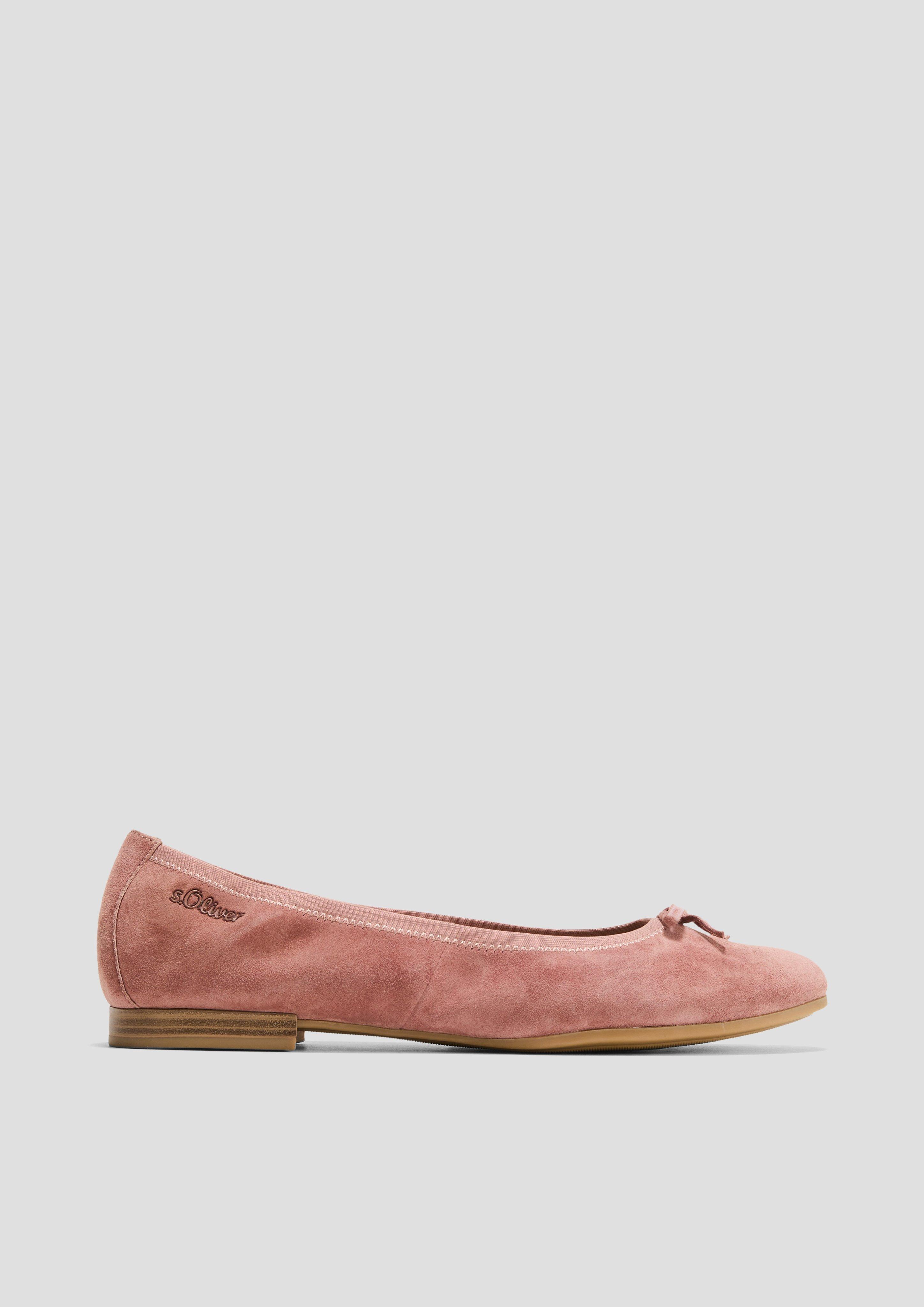 Klassische Leder-Ballerinas mit Schleifchen-Detail  6008820-544