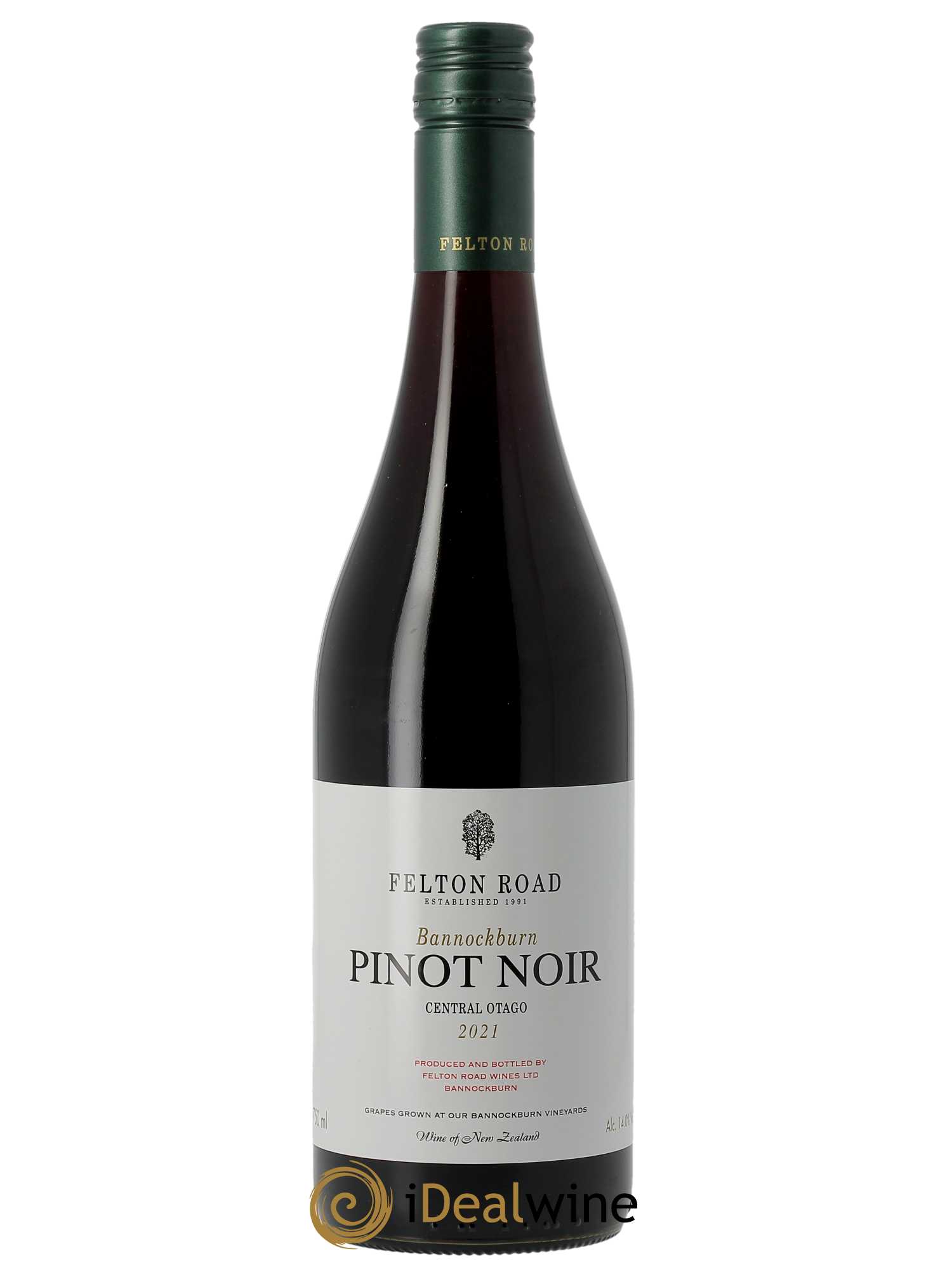 Central Otago Felton Road Bannockburn Pinot Noir  2021 - Lot de 1 Bouteille